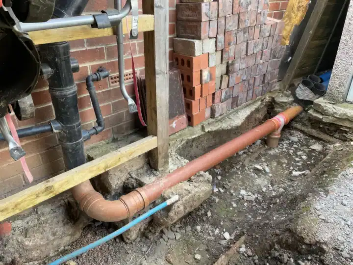 The Drain Pipe Prior The Relocation.